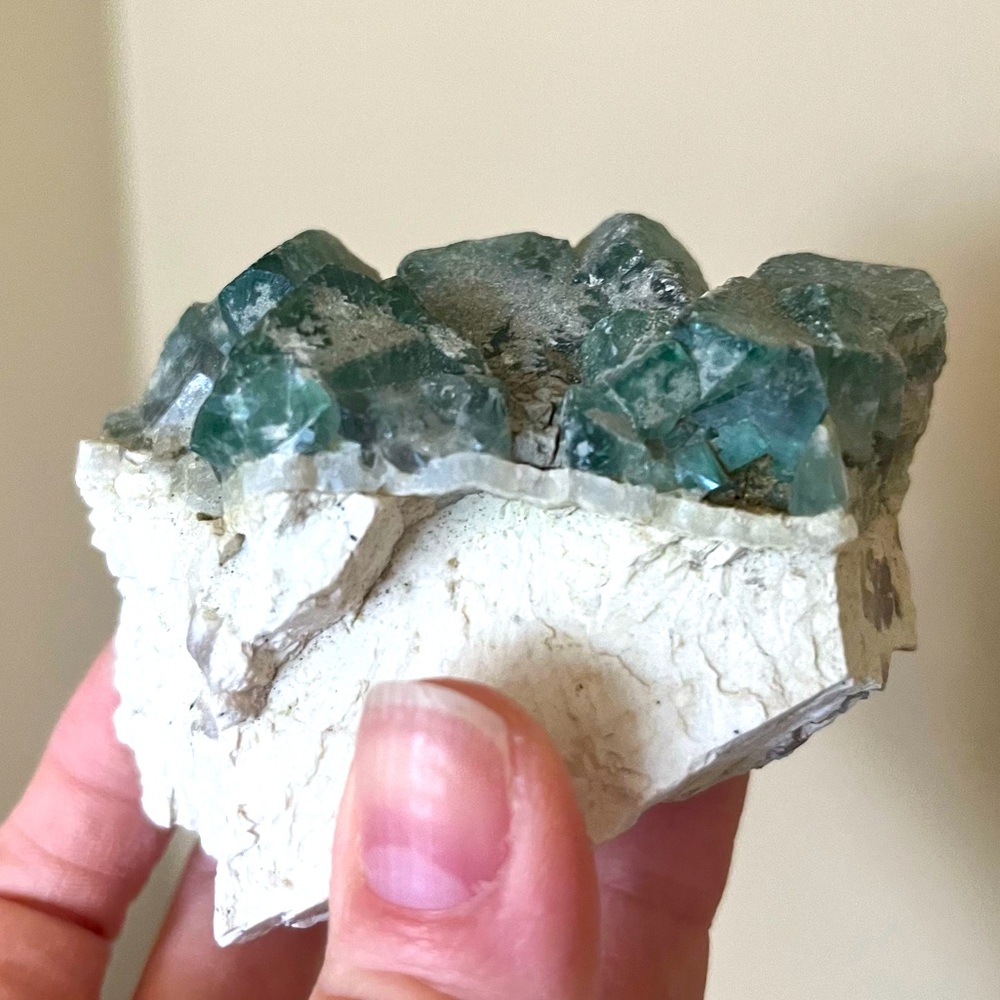 Green Fluorite Raw Cluster Specimen | Natural Stone Crystal Quartz Gemstone